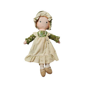Vintage 16' 1970s Knickerbocker Friends of Holly Hobbie "Amy" fabric Rag Doll